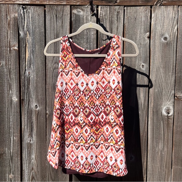 Loft maroon sleeveless blouse top size small - Picture 1 of 13